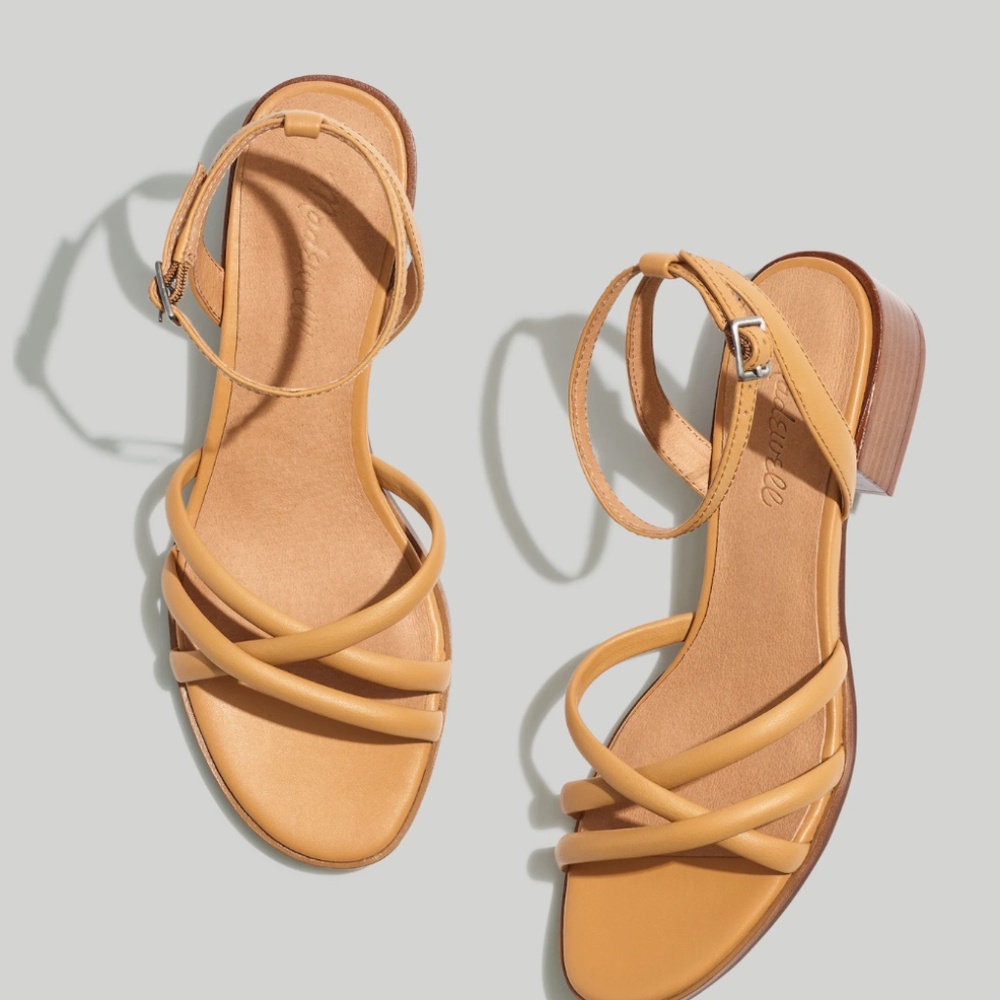 Madewell Gena Ankle Strap Sandals, EUC